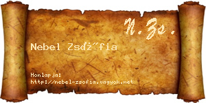 Nebel Zsófia névjegykártya