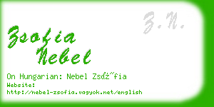 zsofia nebel business card